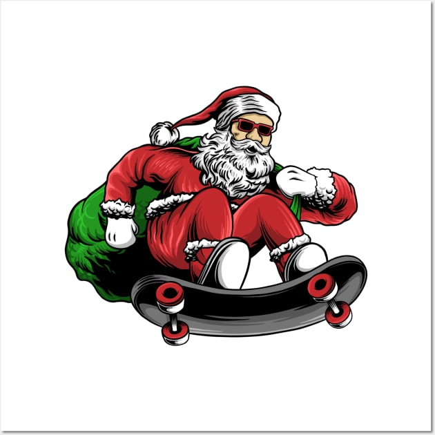 santa skate Wall Art by Arjanaproject